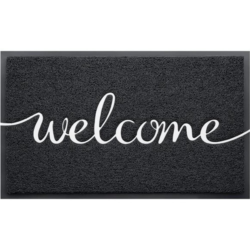 Welcome Door Mat Durable Low Profile Floor Mat Non Slip Indoor Outdoor 30x17.5